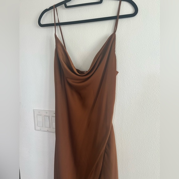 Lulu's Chic Brown Backless Dress - Picture 2 of 11